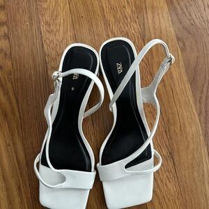 Zara White Strappy Women's Sandals